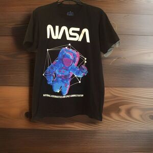 NASA Astronaut Medium T-Shirt Men's Black Space Graphic Tee National Aeronautics